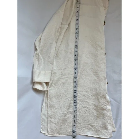 Zara Cream Button-Up Tunic - Picture 10 of 11